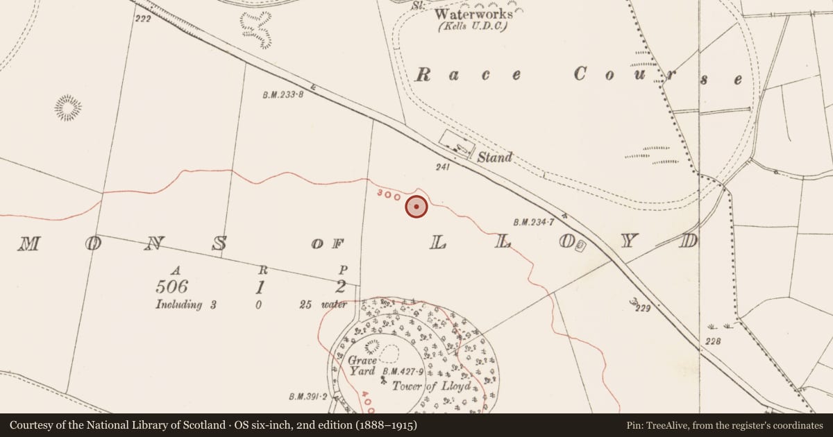 Ordnance Survey six-inch map, 2nd edition (1888–1915) covering the location of Ringfort - rath, Commons of Lloyd, County Meath, with a pin at the register's coordinates
