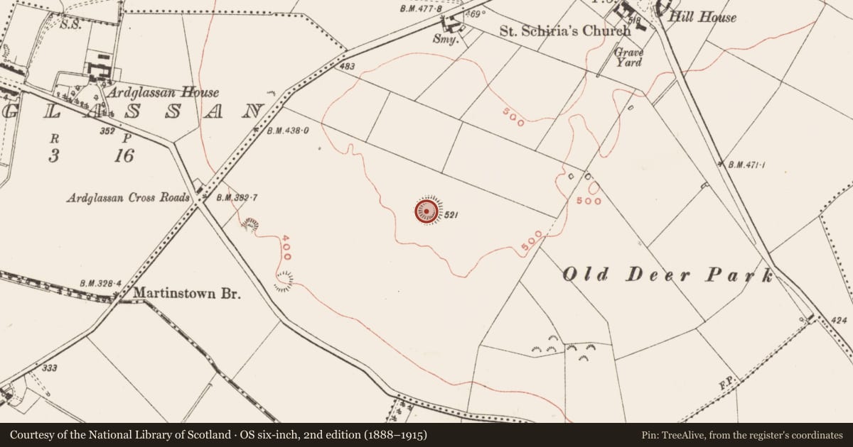 Ordnance Survey six-inch map, 2nd edition (1888–1915) covering the location of Ringfort - rath, Crossakeel, County Meath, with a pin at the register's coordinates