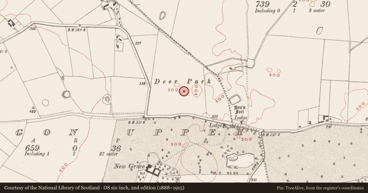 Ordnance Survey six-inch map, 2nd edition (1888–1915) covering the location of Standing stone, Balnagon Upper, County Meath, with a pin at the register's coordinates