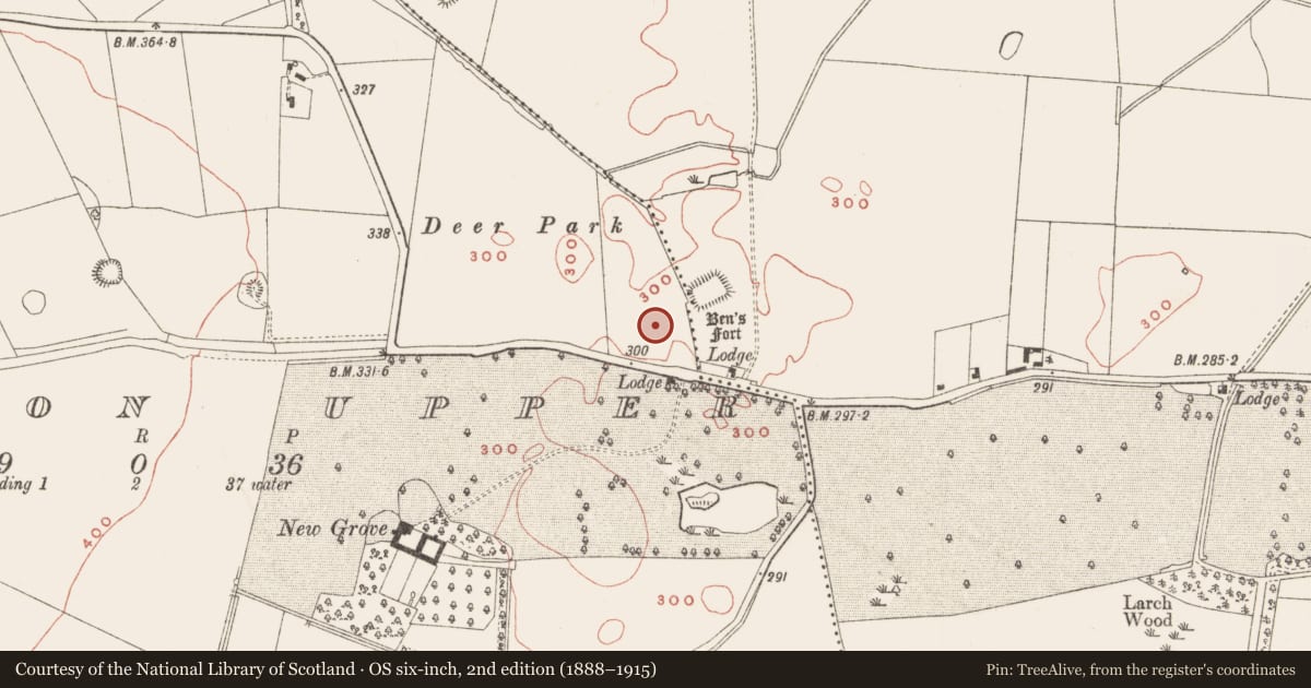 Ordnance Survey six-inch map, 2nd edition (1888–1915) covering the location of Standing stone, Balnagon Upper, County Meath, with a pin at the register's coordinates
