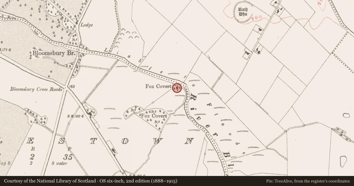 Ordnance Survey six-inch map, 2nd edition (1888–1915) covering the location of Ringfort - rath, Hurdlestown, County Meath, with a pin at the register's coordinates