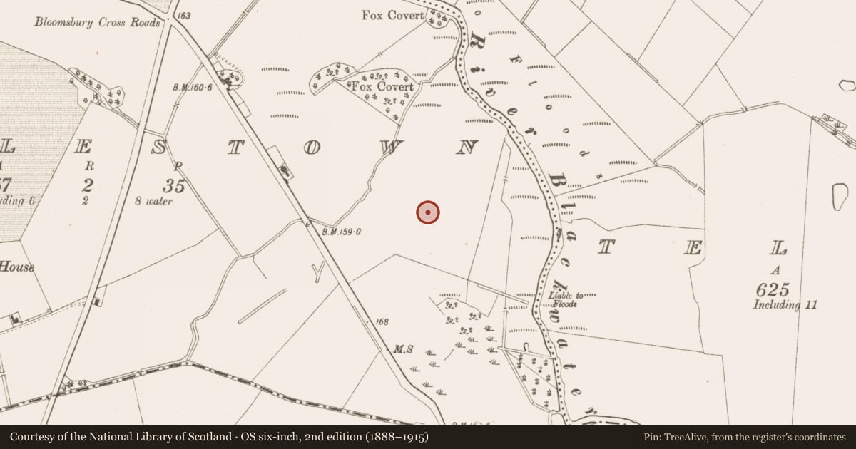 Ordnance Survey six-inch map, 2nd edition (1888–1915) covering the location of Ringfort - rath, Hurdlestown, County Meath, with a pin at the register's coordinates