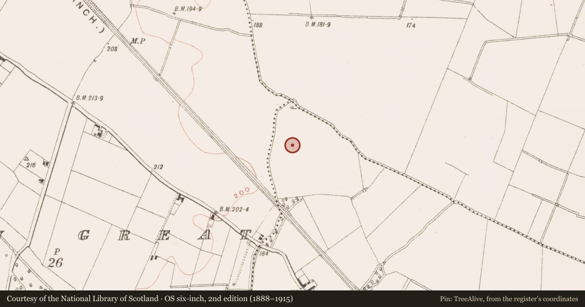 Ordnance Survey six-inch map, 2nd edition (1888–1915) covering the location of Excavation - miscellaneous, Nugentstown, County Meath, with a pin at the register's coordinates