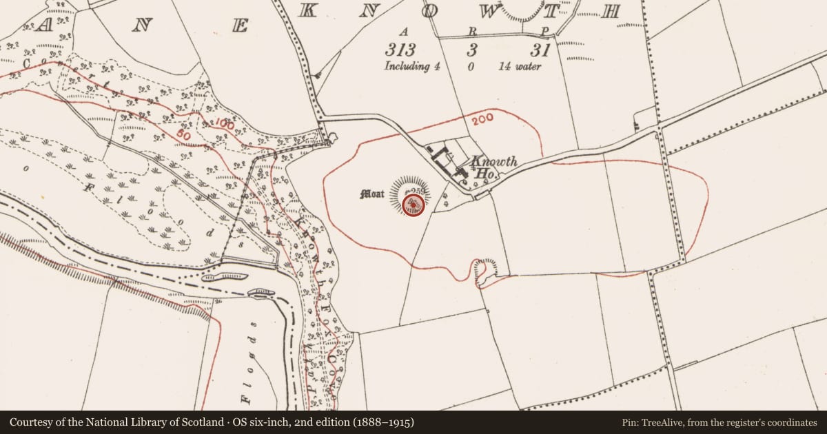 Ordnance Survey six-inch map, 2nd edition (1888–1915) covering the location of House - early medieval, Knowth, County Meath, with a pin at the register's coordinates