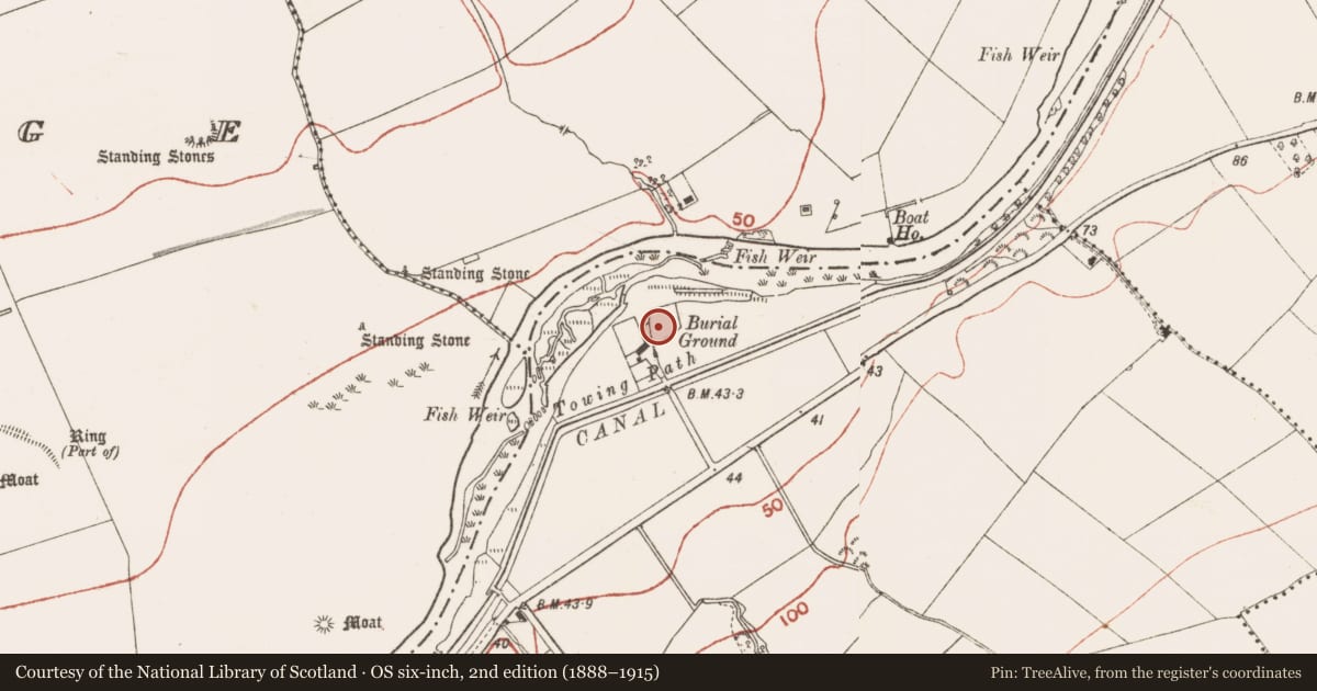 Ordnance Survey six-inch map, 2nd edition (1888–1915) covering the location of Sheela-na-gig, Roughgrange, County Meath, with a pin at the register's coordinates
