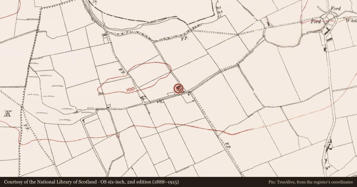 Ordnance Survey six-inch map, 2nd edition (1888–1915) covering the location of Architectural fragment, Dowth, County Meath, with a pin at the register's coordinates