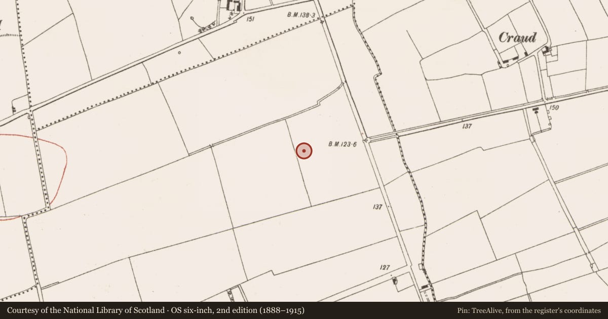 Ordnance Survey six-inch map, 2nd edition (1888–1915) covering the location of Enclosure, Newgrange, County Meath, with a pin at the register's coordinates