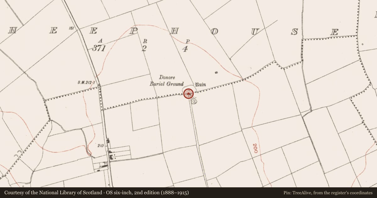 Ordnance Survey six-inch map, 2nd edition (1888–1915) covering the location of Graveyard, Sheephouse, County Meath, with a pin at the register's coordinates