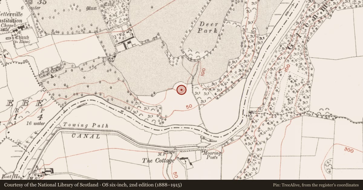 Ordnance Survey six-inch map, 2nd edition (1888–1915) covering the location of Mound, Dowth, County Meath, with a pin at the register's coordinates