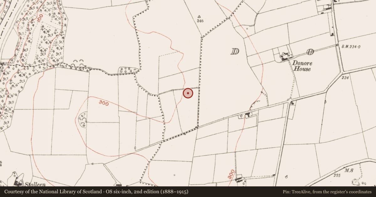 Ordnance Survey six-inch map, 2nd edition (1888–1915) covering the location of Burnt mound, Sheephouse, County Meath, with a pin at the register's coordinates