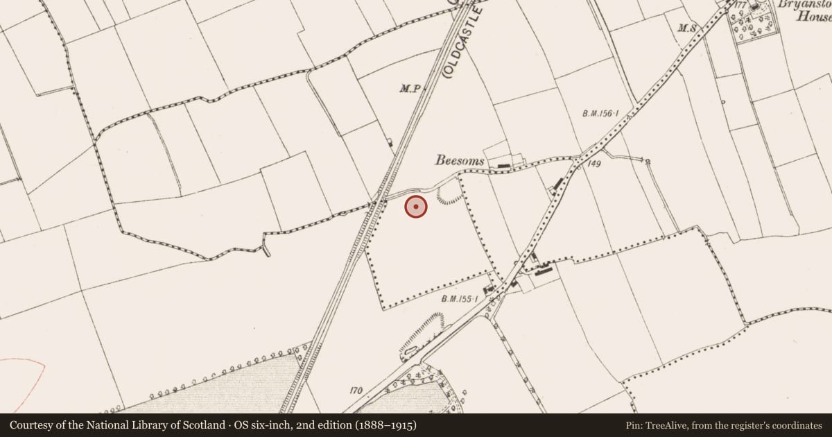 Ordnance Survey six-inch map, 2nd edition (1888–1915) covering the location of Excavation - miscellaneous, Lagavooren, County Meath, with a pin at the register's coordinates