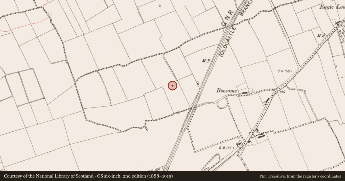 Ordnance Survey six-inch map, 2nd edition (1888–1915) covering the location of Excavation - miscellaneous, Lagavooren, County Meath, with a pin at the register's coordinates