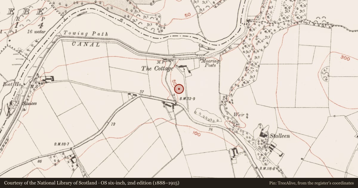 Ordnance Survey six-inch map, 2nd edition (1888–1915) covering the location of Gatehouse, Stalleen, County Meath, with a pin at the register's coordinates