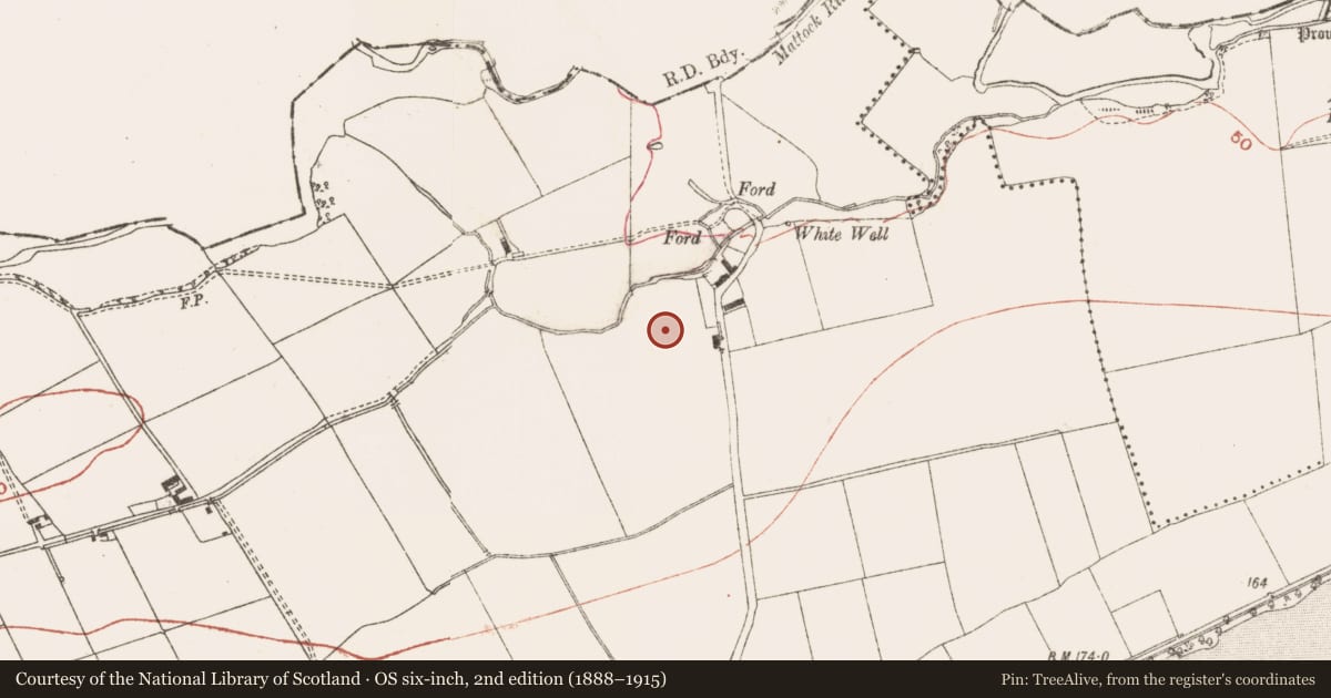 Ordnance Survey six-inch map, 2nd edition (1888–1915) covering the location of Mound, Dowth, County Meath, with a pin at the register's coordinates