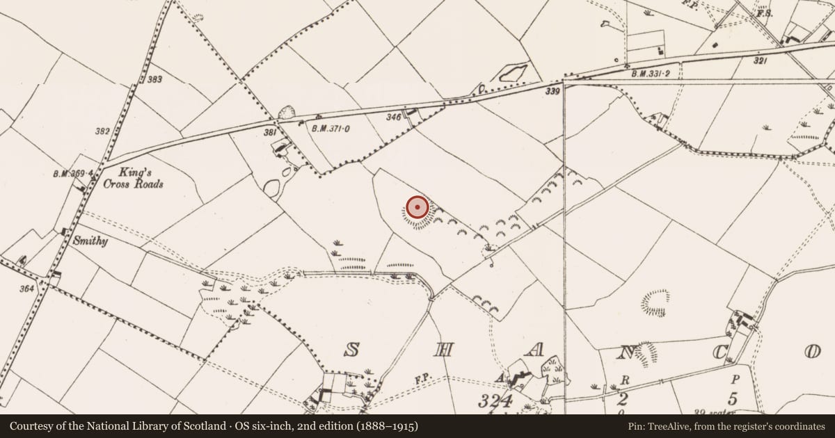 Ordnance Survey six-inch map, 2nd edition (1888–1915) covering the location of House - indeterminate date, Shanco, County Meath, with a pin at the register's coordinates