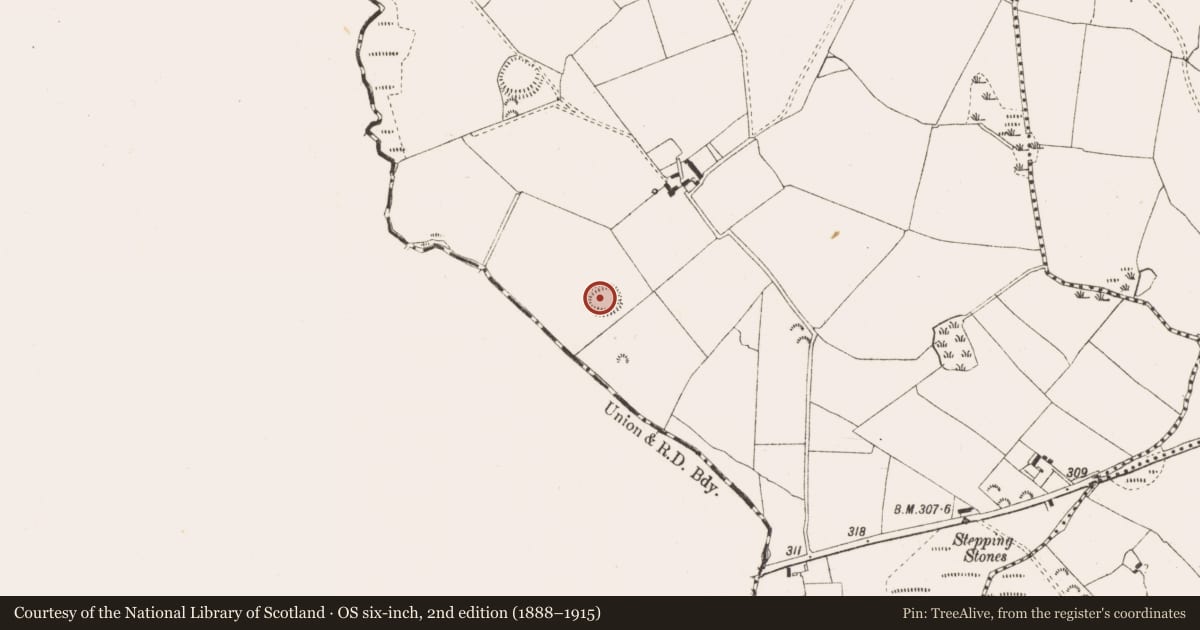 Ordnance Survey six-inch map, 2nd edition (1888–1915) covering the location of Ringfort - rath, Geehanstown, County Meath, with a pin at the register's coordinates