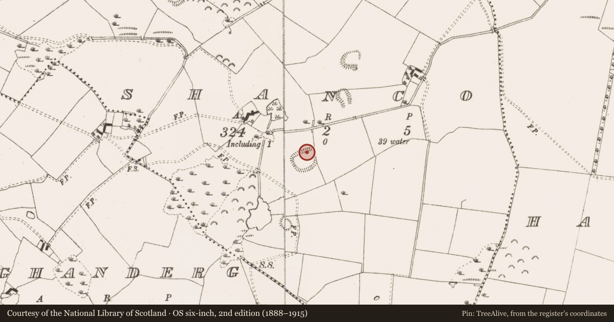 Ordnance Survey six-inch map, 2nd edition (1888–1915) covering the location of House - indeterminate date, Shanco, County Meath, with a pin at the register's coordinates