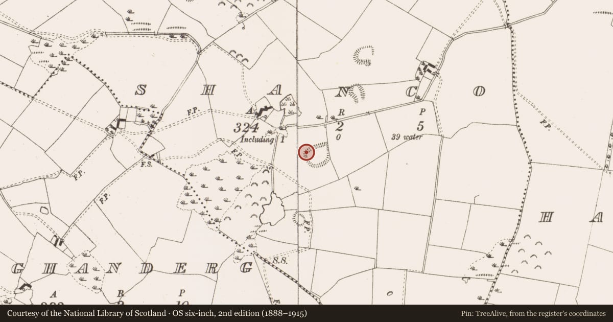 Ordnance Survey six-inch map, 2nd edition (1888–1915) covering the location of House - indeterminate date, Shanco, County Meath, with a pin at the register's coordinates