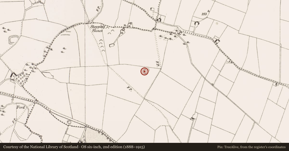 Ordnance Survey six-inch map, 2nd edition (1888–1915) covering the location of Ringfort - rath, Galboystown, County Meath, with a pin at the register's coordinates