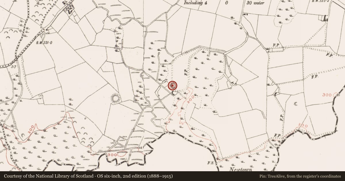 Ordnance Survey six-inch map, 2nd edition (1888–1915) covering the location of Moated site, Galboystown, County Meath, with a pin at the register's coordinates