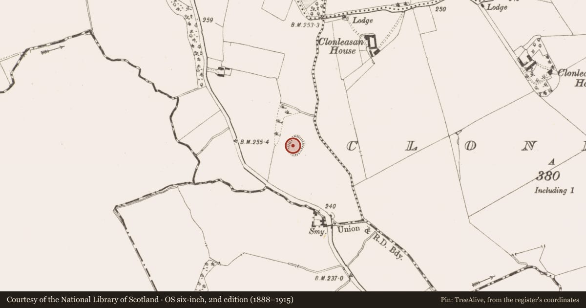 Ordnance Survey six-inch map, 2nd edition (1888–1915) covering the location of Ringfort - rath, Drewstown Little, County Meath, with a pin at the register's coordinates
