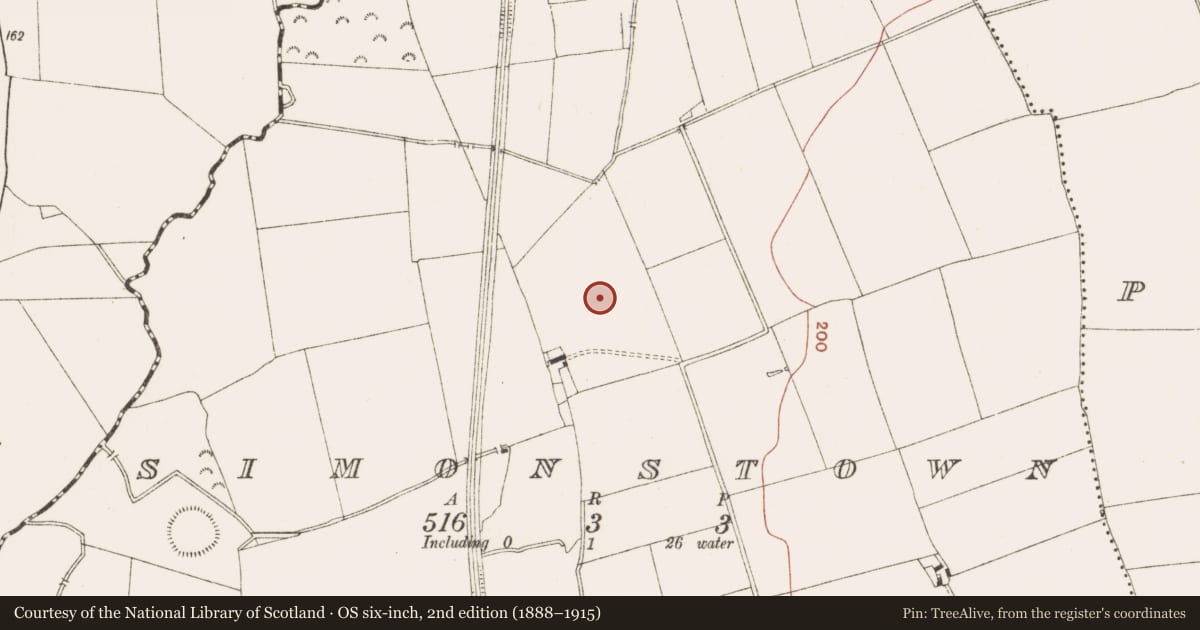 Ordnance Survey six-inch map, 2nd edition (1888–1915) covering the location of Excavation - miscellaneous, Simonstown, County Meath, with a pin at the register's coordinates