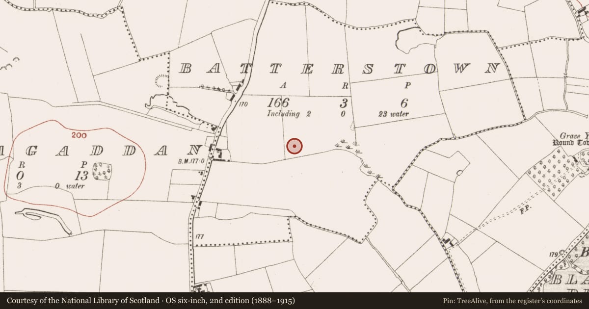 Ordnance Survey six-inch map, 2nd edition (1888–1915) covering the location of Excavation - miscellaneous, Batterstown, County Meath, with a pin at the register's coordinates