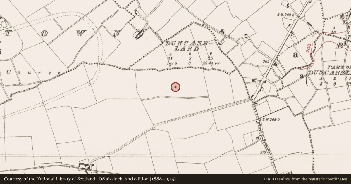 Ordnance Survey six-inch map, 2nd edition (1888–1915) covering the location of Ringfort - rath, Hanlonstown, County Meath, with a pin at the register's coordinates