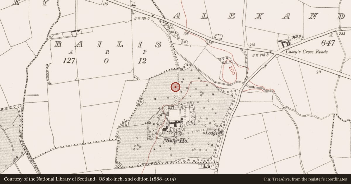 Ordnance Survey six-inch map, 2nd edition (1888–1915) covering the location of Metalworking site, Alexander Reid, County Meath, with a pin at the register's coordinates