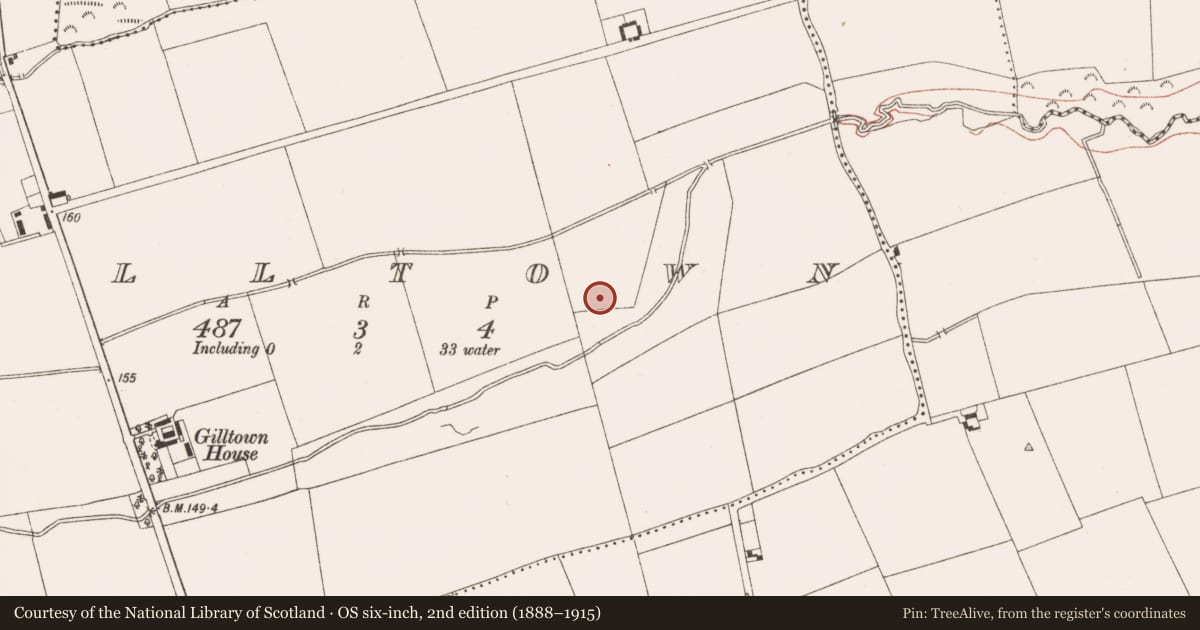 Ordnance Survey six-inch map, 2nd edition (1888–1915) covering the location of Ringfort - rath, Gilltown, County Meath, with a pin at the register's coordinates