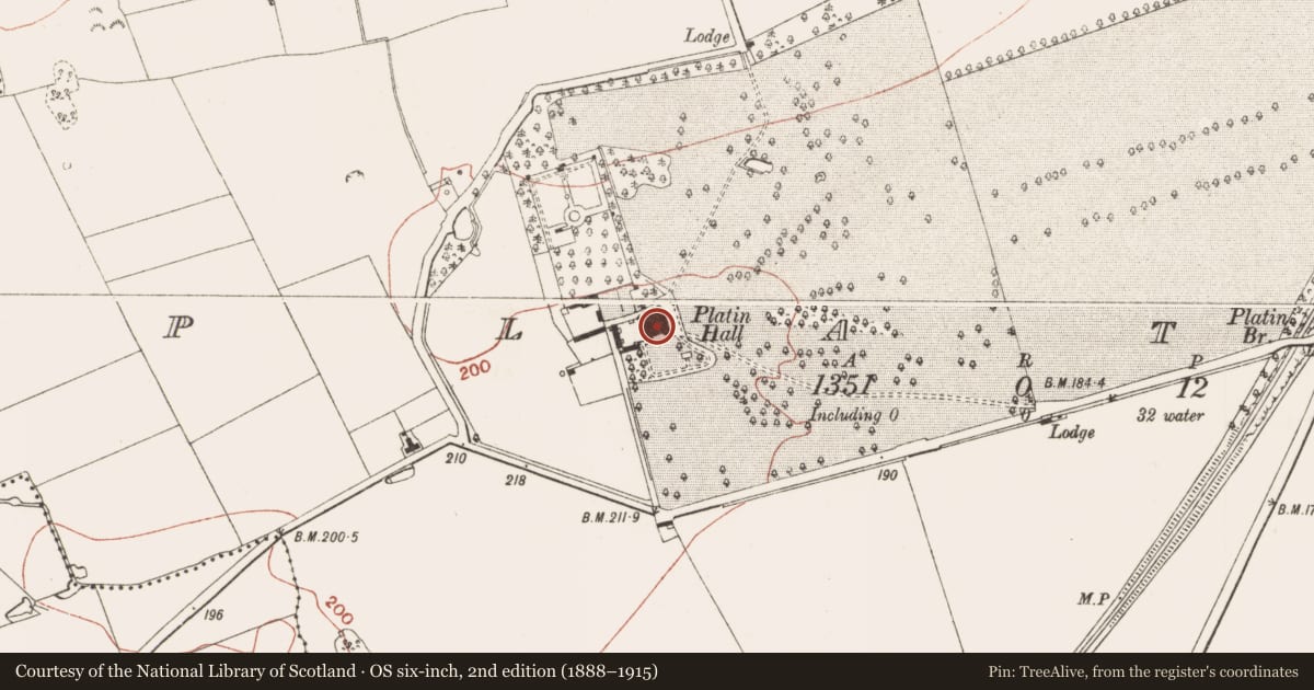 Ordnance Survey six-inch map, 2nd edition (1888–1915) covering the location of Castle - unclassified, Platin, County Meath, with a pin at the register's coordinates