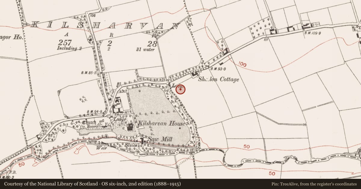 Ordnance Survey six-inch map, 2nd edition (1888–1915) covering the location of Furnace, Shallon, County Meath, with a pin at the register's coordinates