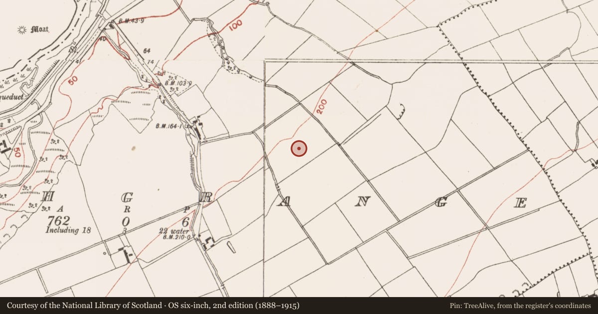 Ordnance Survey six-inch map, 2nd edition (1888–1915) covering the location of Enclosure, Roughgrange, County Meath, with a pin at the register's coordinates
