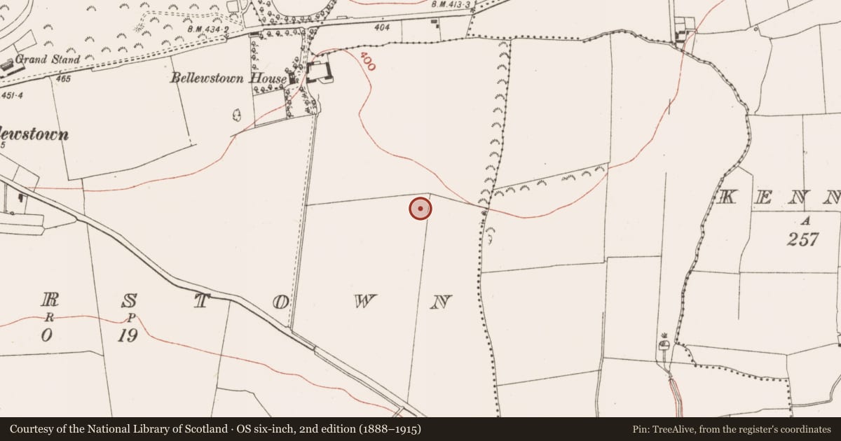 Ordnance Survey six-inch map, 2nd edition (1888–1915) covering the location of Enclosure, Collierstown, County Meath, with a pin at the register's coordinates