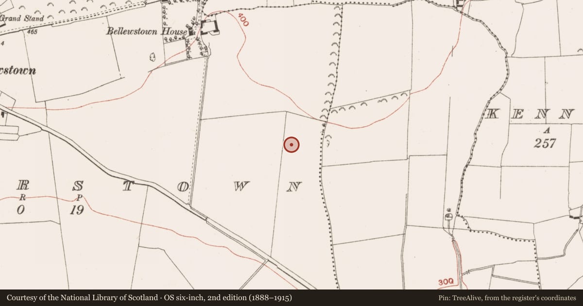 Ordnance Survey six-inch map, 2nd edition (1888–1915) covering the location of Field system, Collierstown, County Meath, with a pin at the register's coordinates