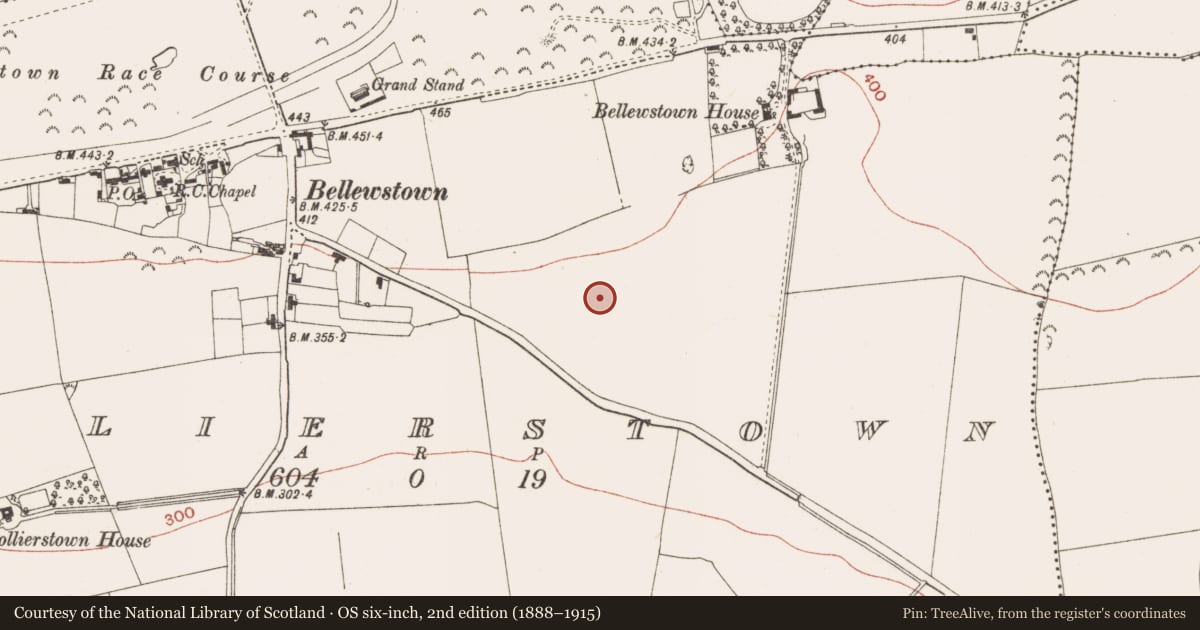 Ordnance Survey six-inch map, 2nd edition (1888–1915) covering the location of Ringfort - rath, Collierstown, County Meath, with a pin at the register's coordinates