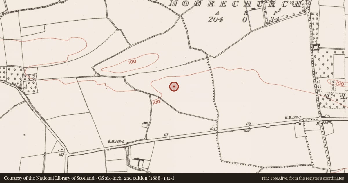 Ordnance Survey six-inch map, 2nd edition (1888–1915) covering the location of Souterrain, Lisdornan, County Meath, with a pin at the register's coordinates