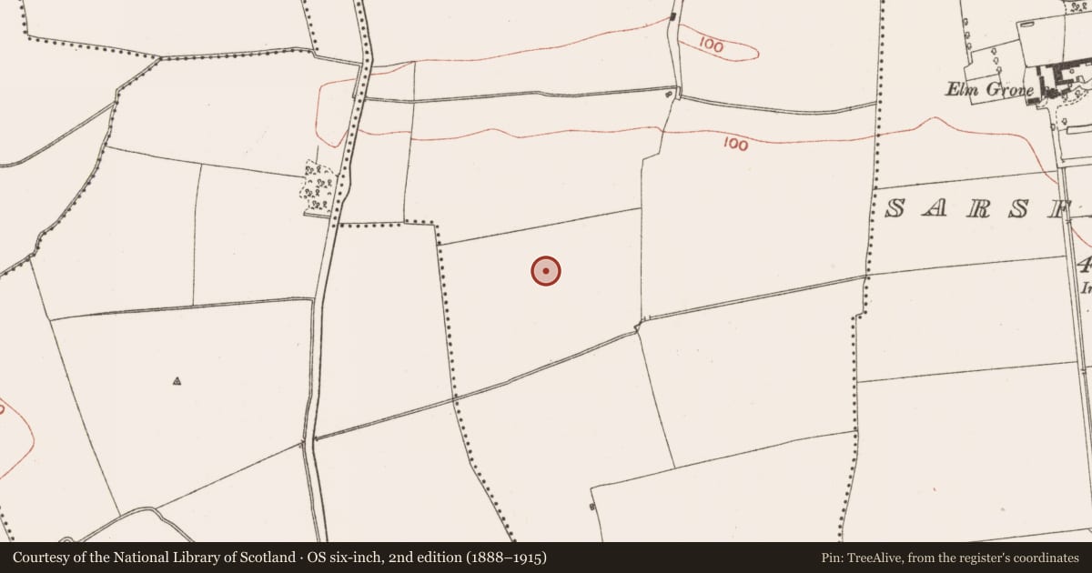 Ordnance Survey six-inch map, 2nd edition (1888–1915) covering the location of Ring-ditch, Claristown, County Meath, with a pin at the register's coordinates