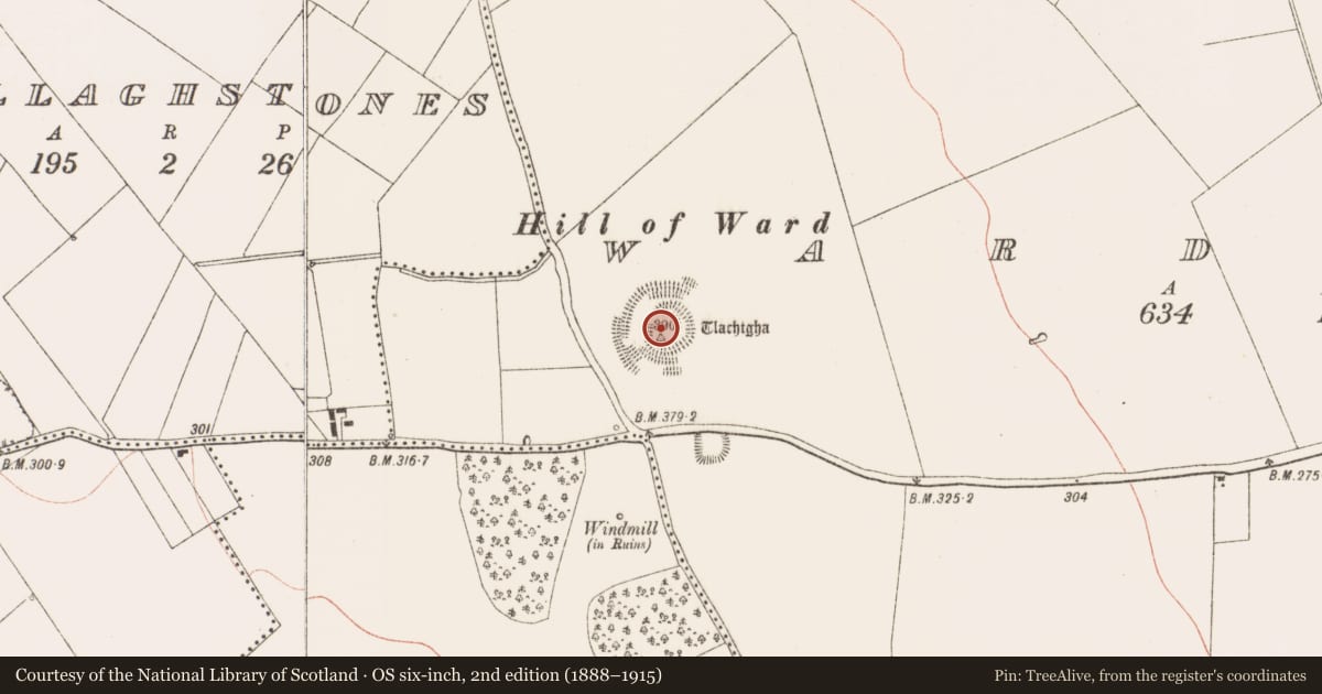 Ordnance Survey six-inch map, 2nd edition (1888–1915) covering the location of Ringfort - rath, Tlachta, County Meath, with a pin at the register's coordinates