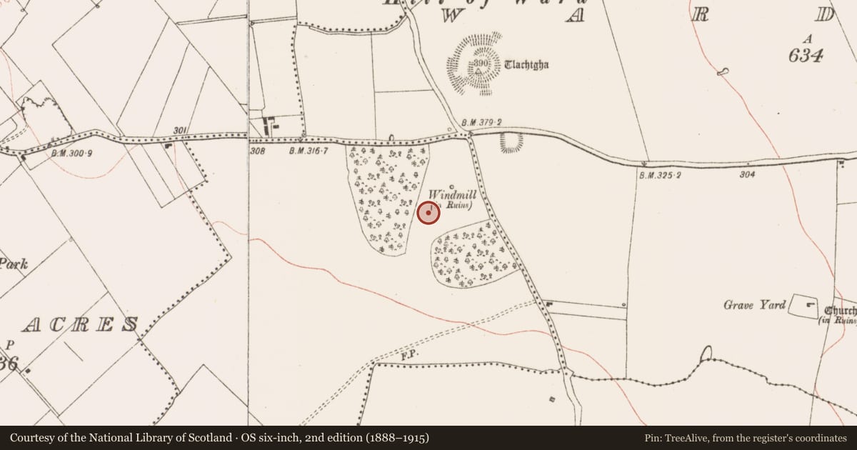 Ordnance Survey six-inch map, 2nd edition (1888–1915) covering the location of Enclosure, Fordrath, County Meath, with a pin at the register's coordinates