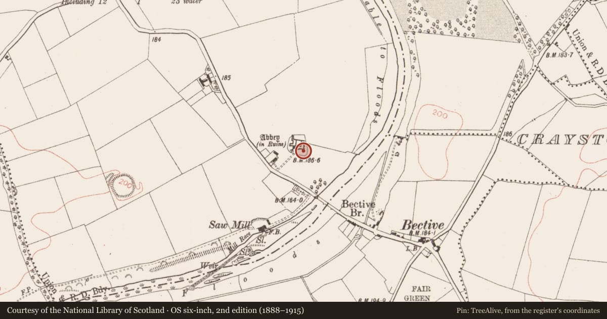 Ordnance Survey six-inch map, 2nd edition (1888–1915) covering the location of House - 16th century, Bective, County Meath, with a pin at the register's coordinates