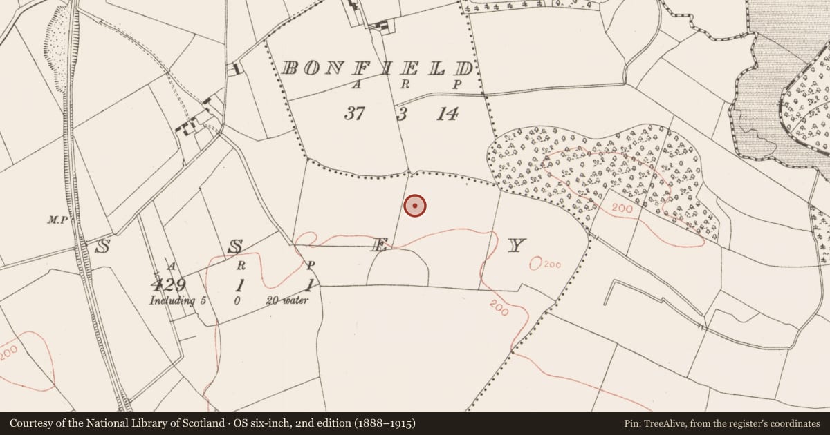 Ordnance Survey six-inch map, 2nd edition (1888–1915) covering the location of Ringfort - rath, Assey, County Meath, with a pin at the register's coordinates