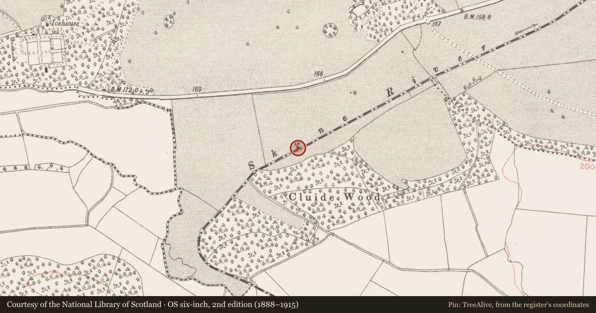 Ordnance Survey six-inch map, 2nd edition (1888–1915) covering the location of Fulacht fia, Ballinter, County Meath, with a pin at the register's coordinates