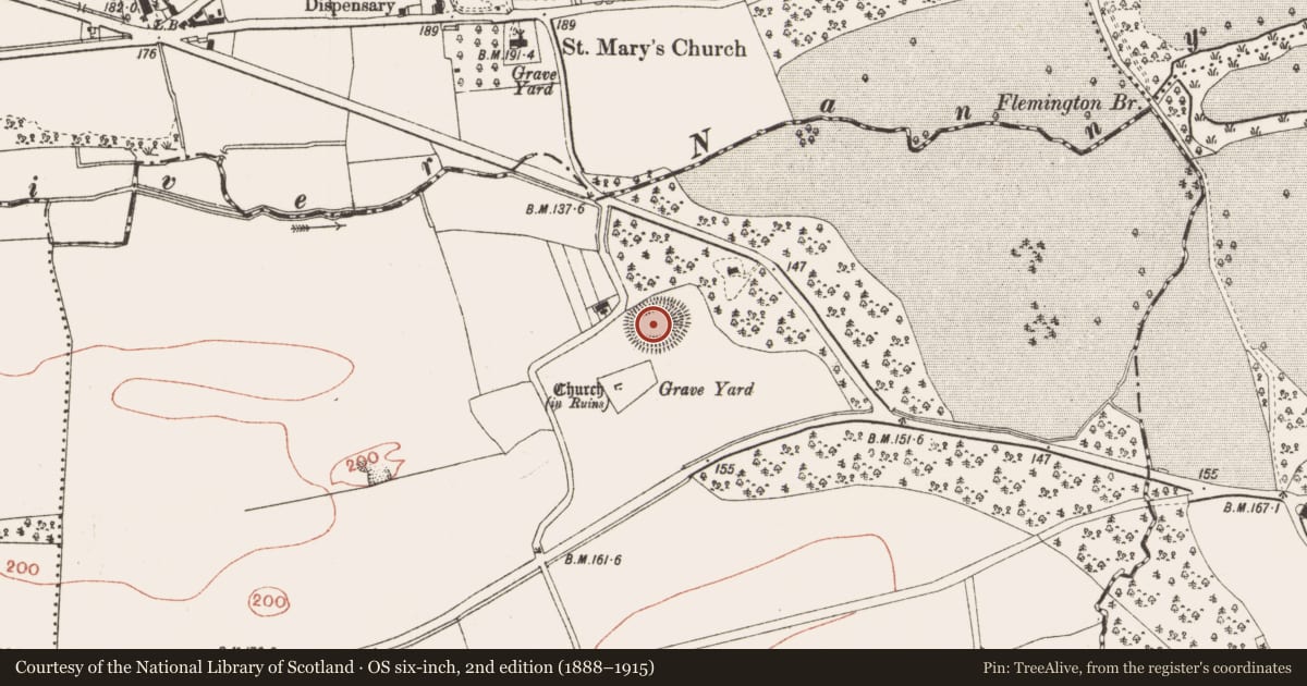 Ordnance Survey six-inch map, 2nd edition (1888–1915) covering the location of Ringfort - rath, Danestown, County Meath, with a pin at the register's coordinates