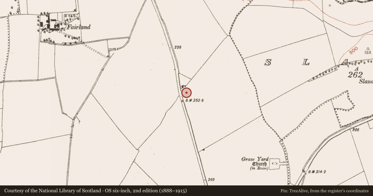 Ordnance Survey six-inch map, 2nd edition (1888–1915) covering the location of Souterrain, Monktown, County Meath, with a pin at the register's coordinates