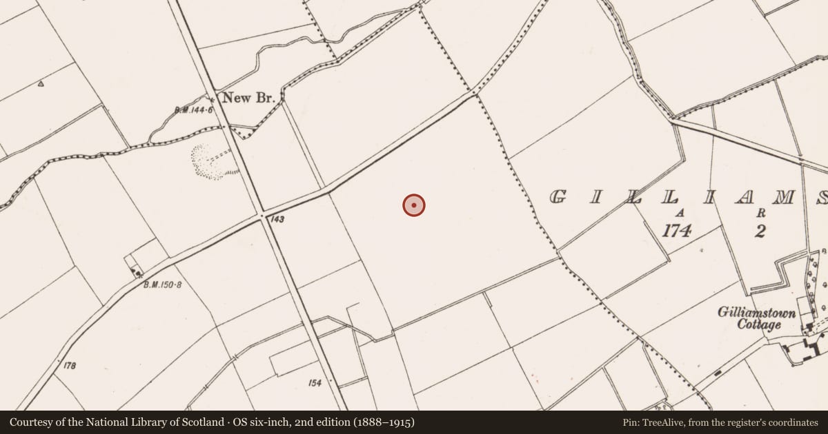 Ordnance Survey six-inch map, 2nd edition (1888–1915) covering the location of Enclosure, Rathfeigh, County Meath, with a pin at the register's coordinates