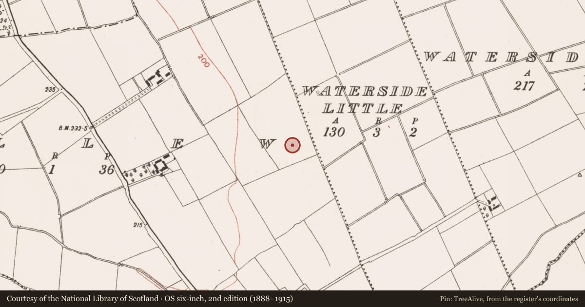 Ordnance Survey six-inch map, 2nd edition (1888–1915) covering the location of Ring-ditch, Bellew, County Meath, with a pin at the register's coordinates