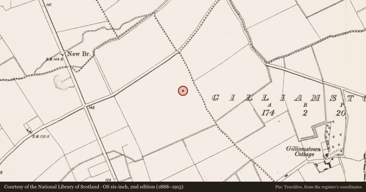 Ordnance Survey six-inch map, 2nd edition (1888–1915) covering the location of Enclosure, Rathfeigh, County Meath, with a pin at the register's coordinates