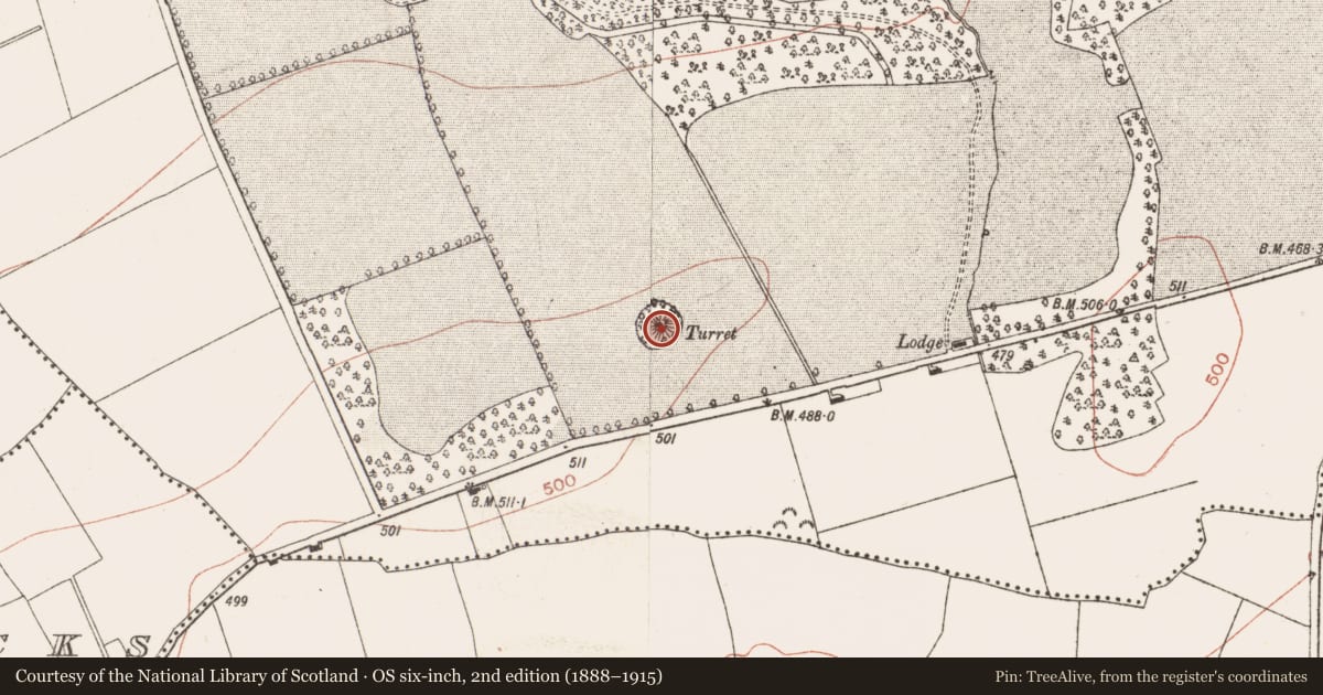 Ordnance Survey six-inch map, 2nd edition (1888–1915) covering the location of Mound, Herbertstown, County Meath, with a pin at the register's coordinates