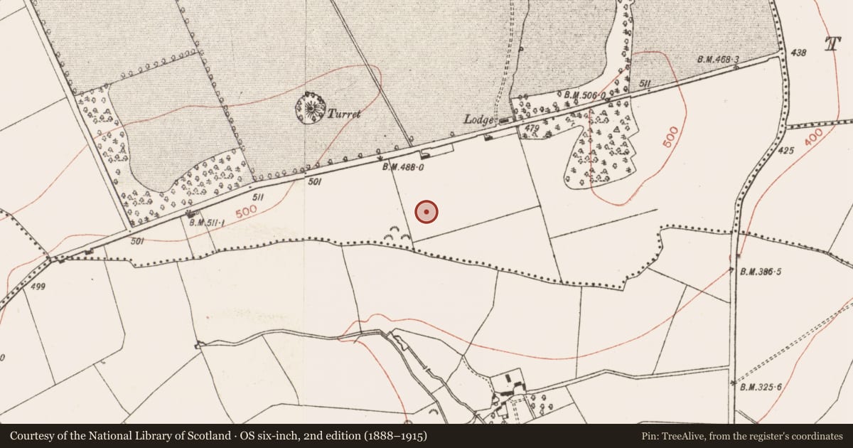 Ordnance Survey six-inch map, 2nd edition (1888–1915) covering the location of Ring-ditch, Herbertstown, County Meath, with a pin at the register's coordinates